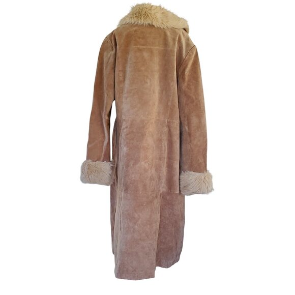 VTG 90s WILSON'S LEATHER COAT Women's XL Maxima Y2K Penny Lane Faux Fur Lined - Picture 12 of 14